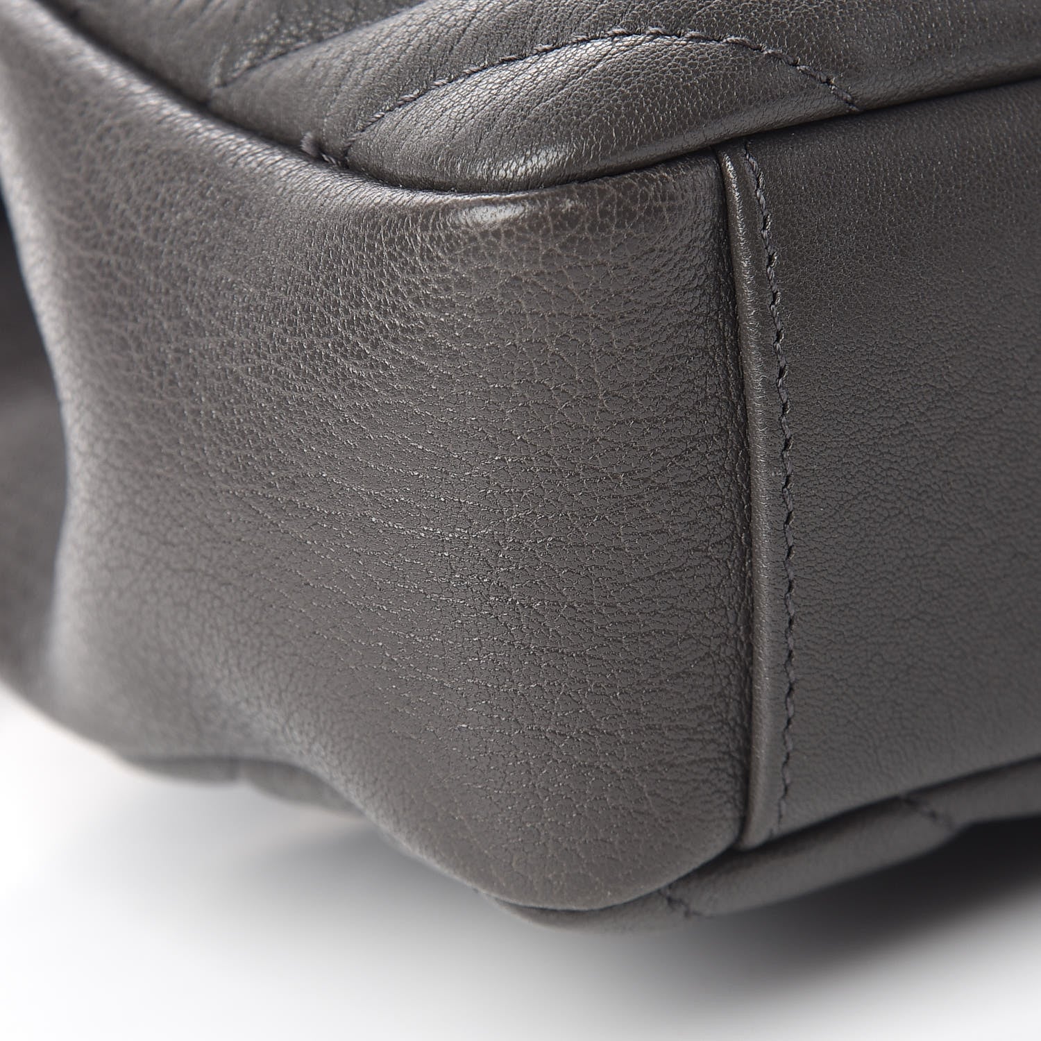 Saint Laurent Sheepskin Matelasse Chevron Monogram Medium College Bag Asphalt 10 of 12