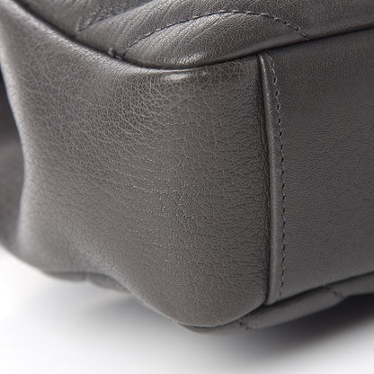 Saint Laurent Sheepskin Matelasse Chevron Monogram Medium College Bag Asphalt 10 of 12