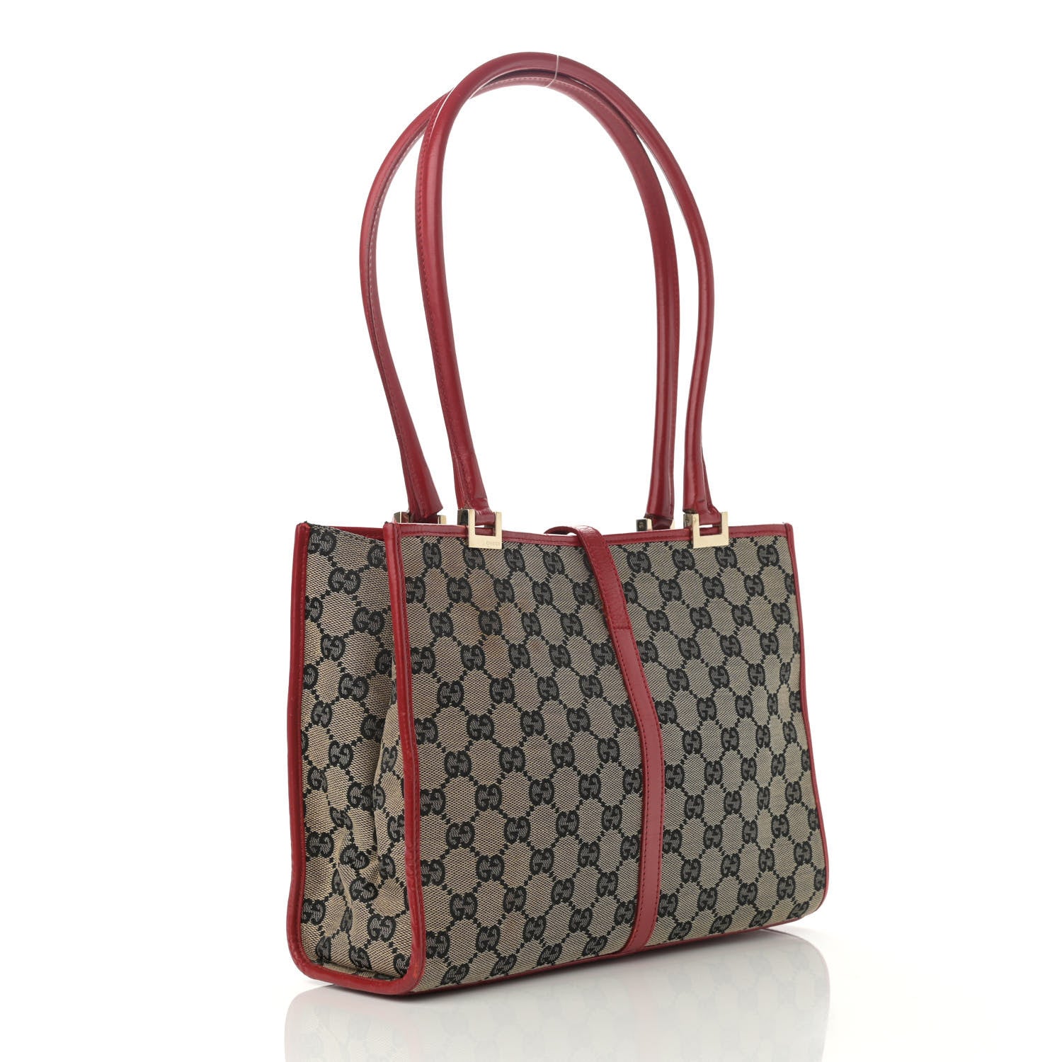Gucci Monogram Small Bardot Shoulder Bag Red 3 of 13
