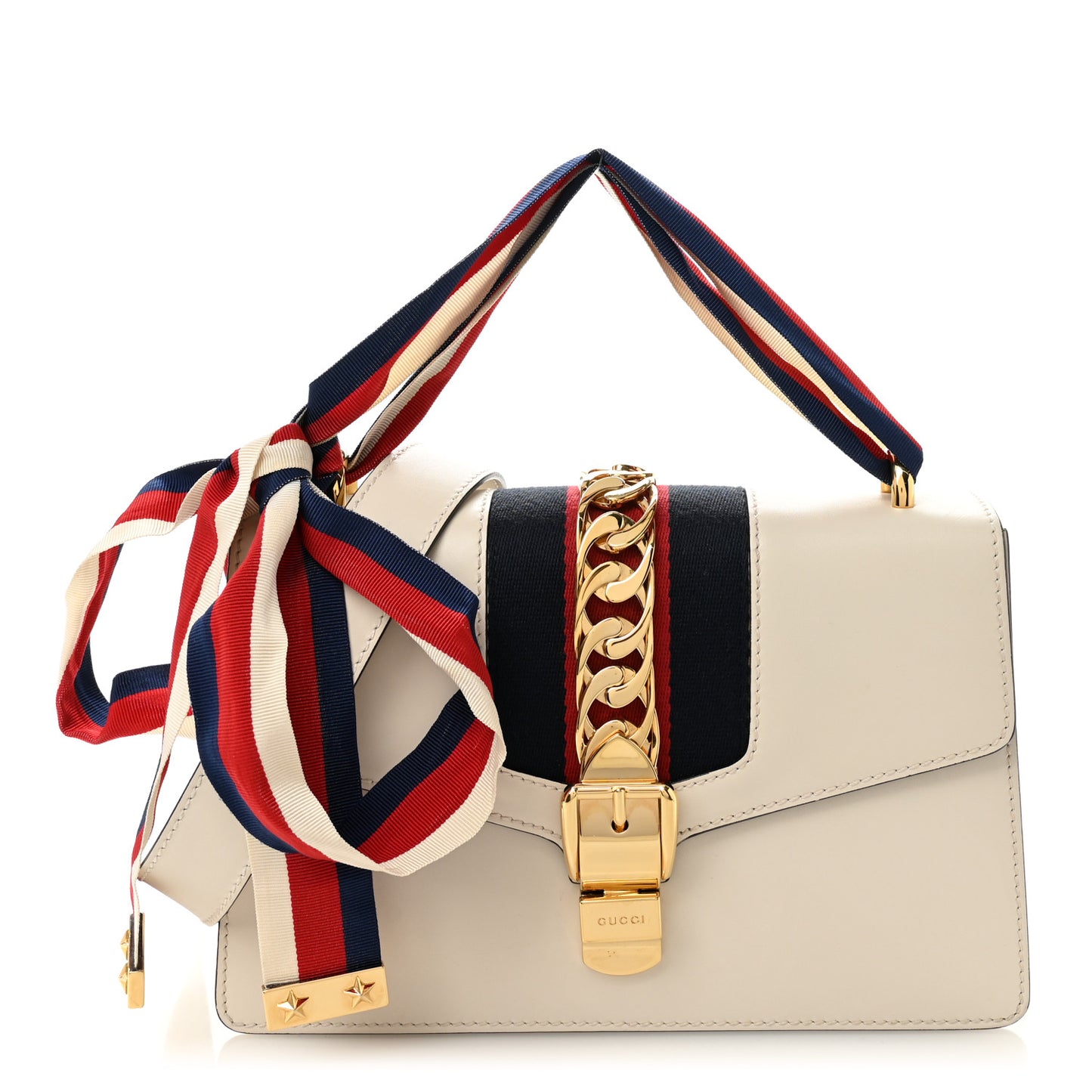 Calfskin Small Sylvie Shoulder Bag Off White
