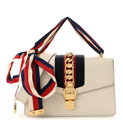 Gucci Calfskin Small Sylvie Shoulder Bag Off White 1 of 11