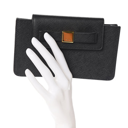 Prada Saffiano Clutch Black 2 of 6