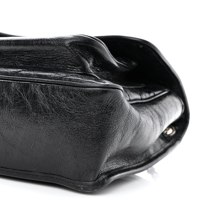 Saint Laurent Crinkled Calfskin Matelasse Monogram Medium Niki Chain Satchel Black 10 of 13