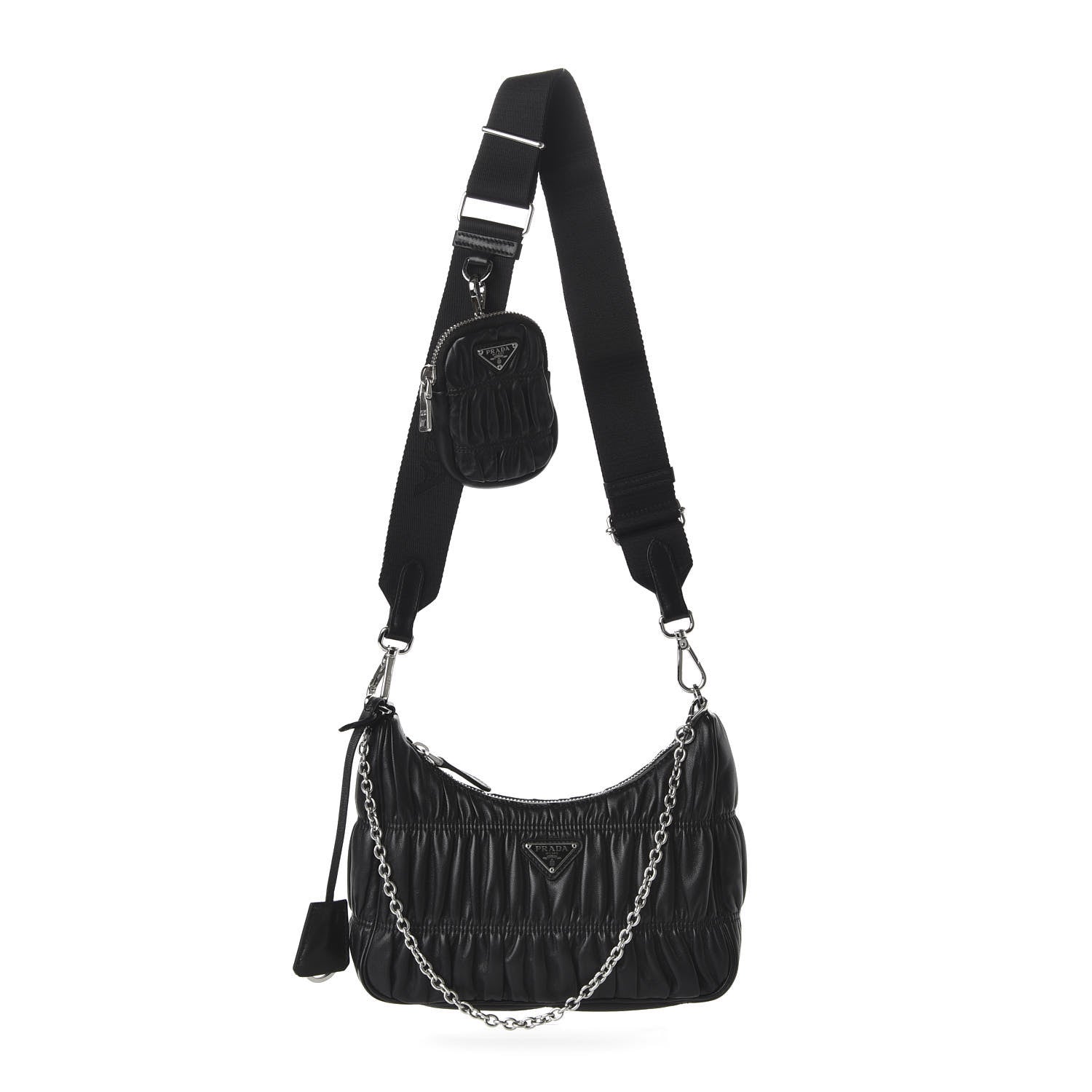 Prada Nappa Gaufre Re-Edition 2005 Shoulder Bag Black 1 of 9