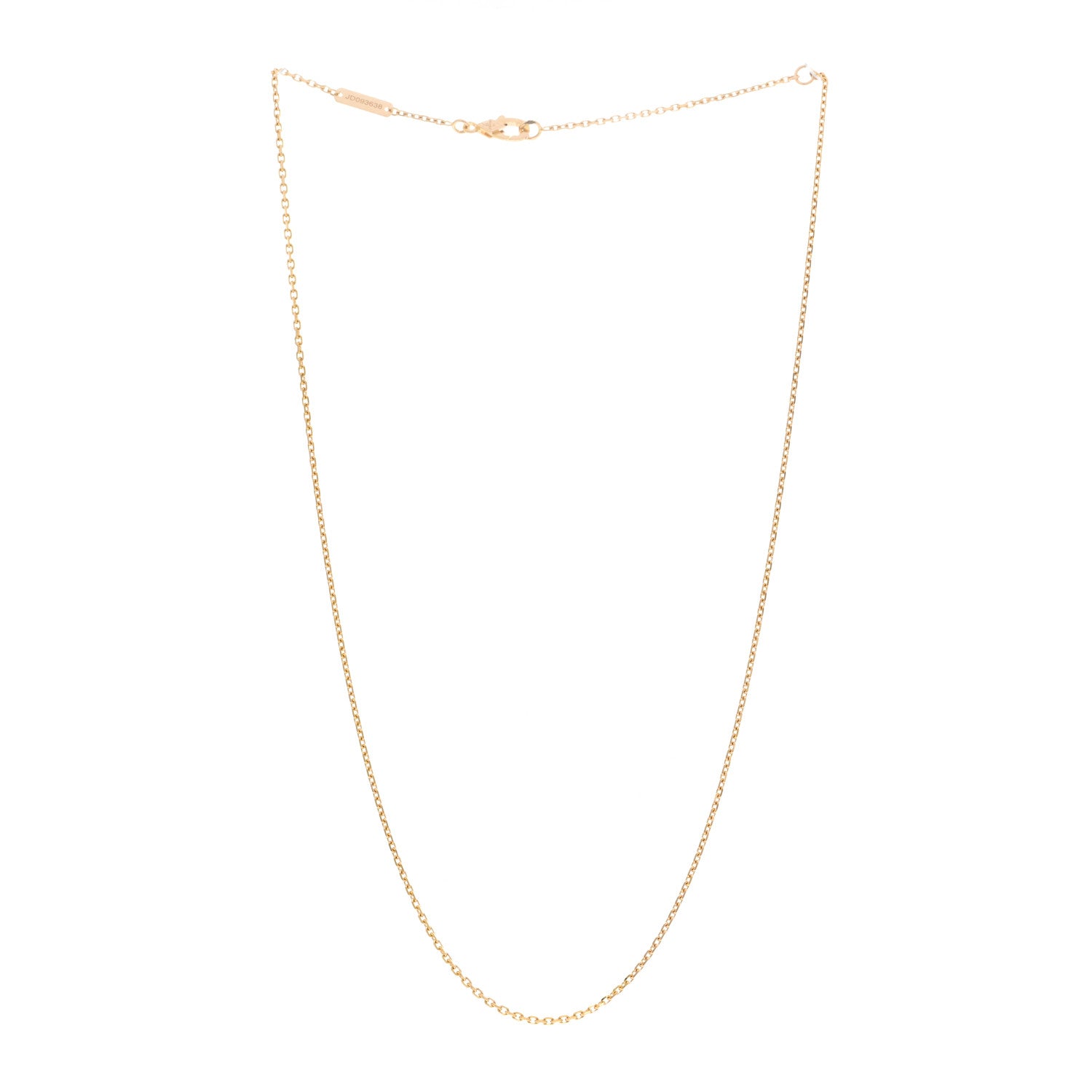 Van Cleef & Arpels 18K Yellow Gold Trace Chain Necklace 3 of 4