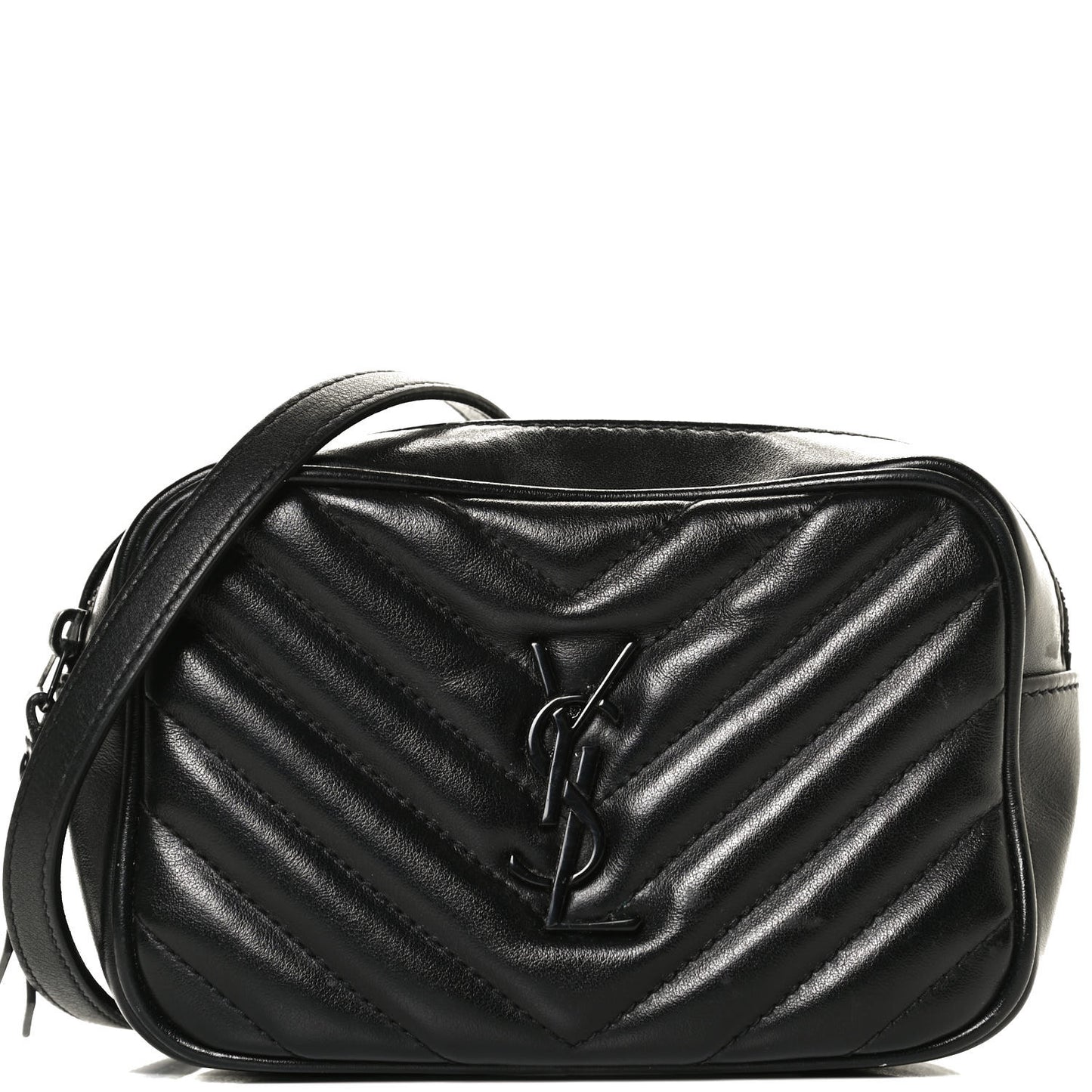 Calfskin Matelasse Monogram Lou Belt Bag Black