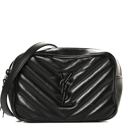 Saint Laurent Calfskin Matelasse Monogram Lou Belt Bag Black 8 of 15