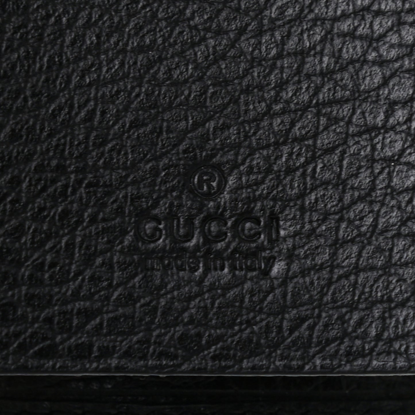 Pebbled Calfskin GG Marmont 6 Key Holder Black