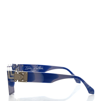 Louis Vuitton Acetate 1.1 Millionaires Sunglasses Z1560E Blue Marble 3 of 7