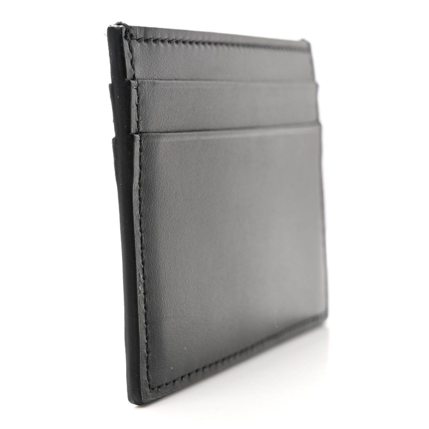 Plutone Calfskin Logo Card Holder Black
