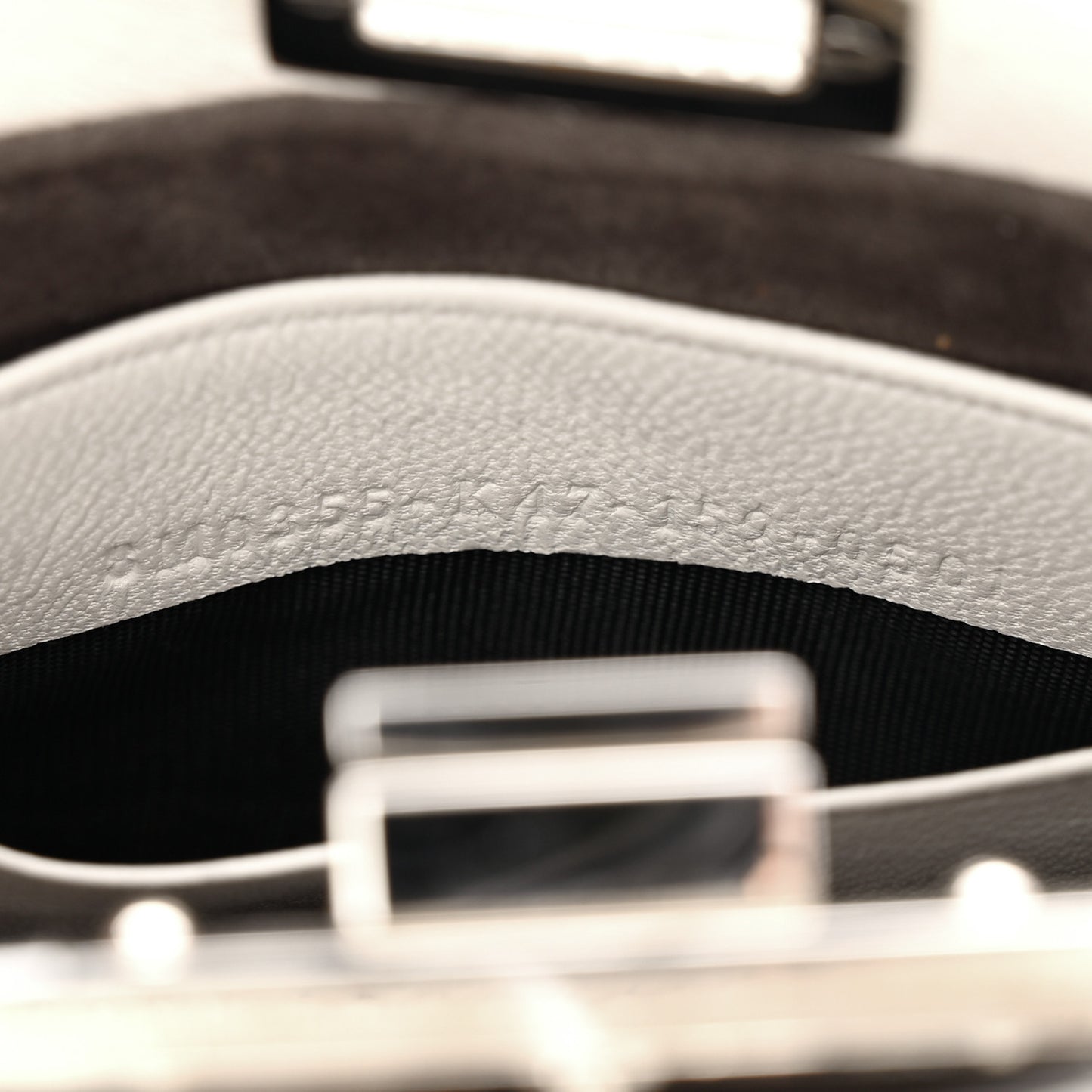Shiny Nappa Micro Peekaboo Iconic Satchel White