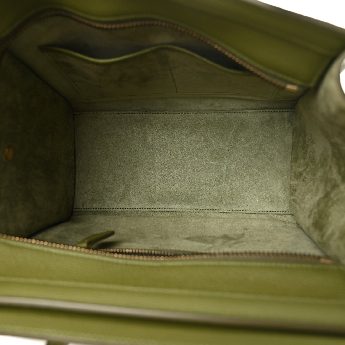 Drummed Calfskin Micro Luggage Light Khaki