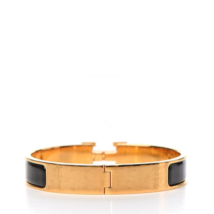 Hermes Enamel Narrow Clic Clac H Bracelet GM Black 2 of 5