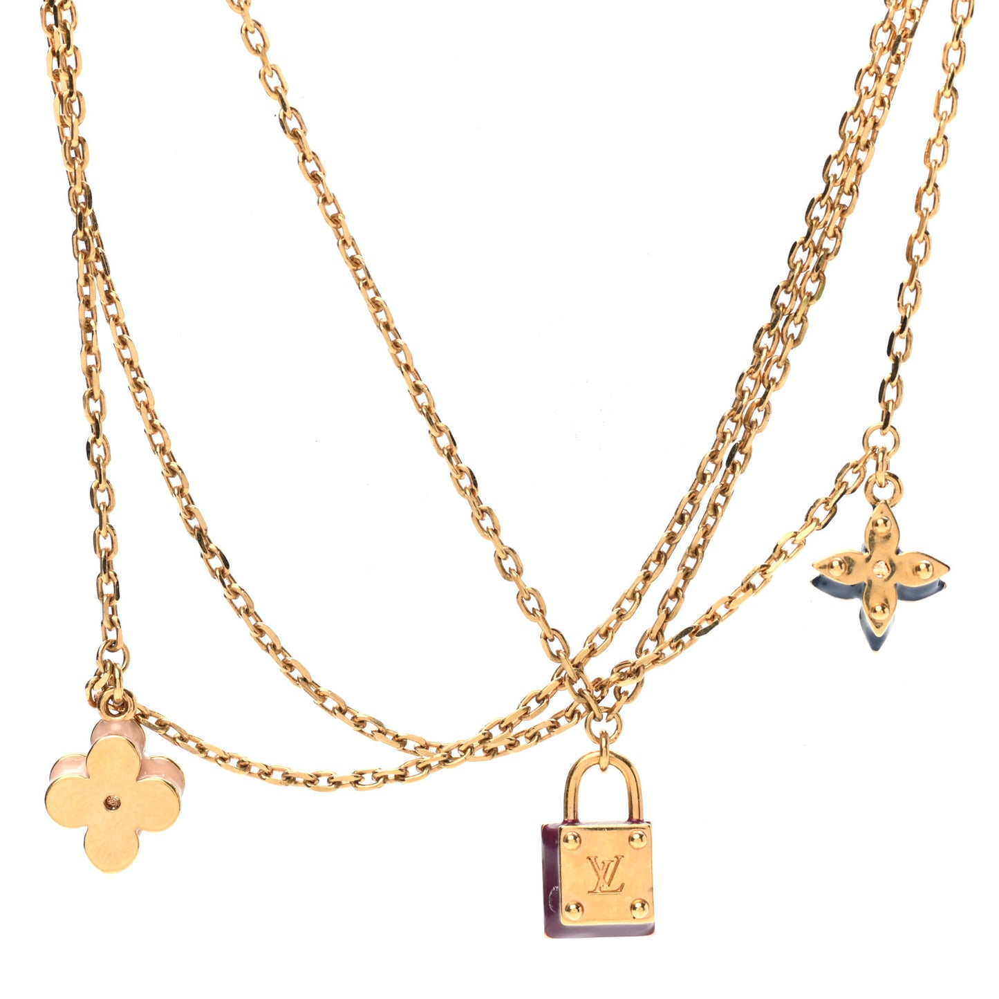 Sweet Charms Tiered Necklace Gold