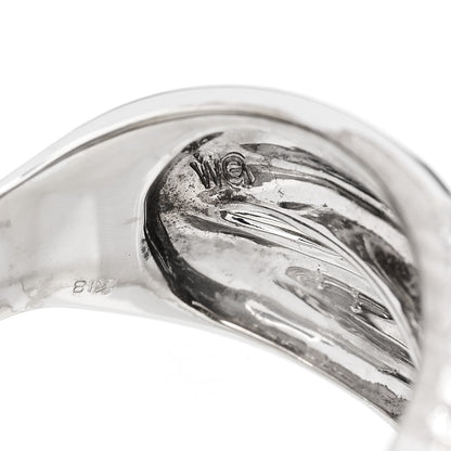Parker & West by FASHIONPHILE 18K White Gold Diamond 1.75ctw Crossover Band Ring 58 8.25 10 of 11