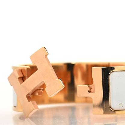 Hermes Enamel Wide Clic Clac H Bracelet PM White 4 of 5