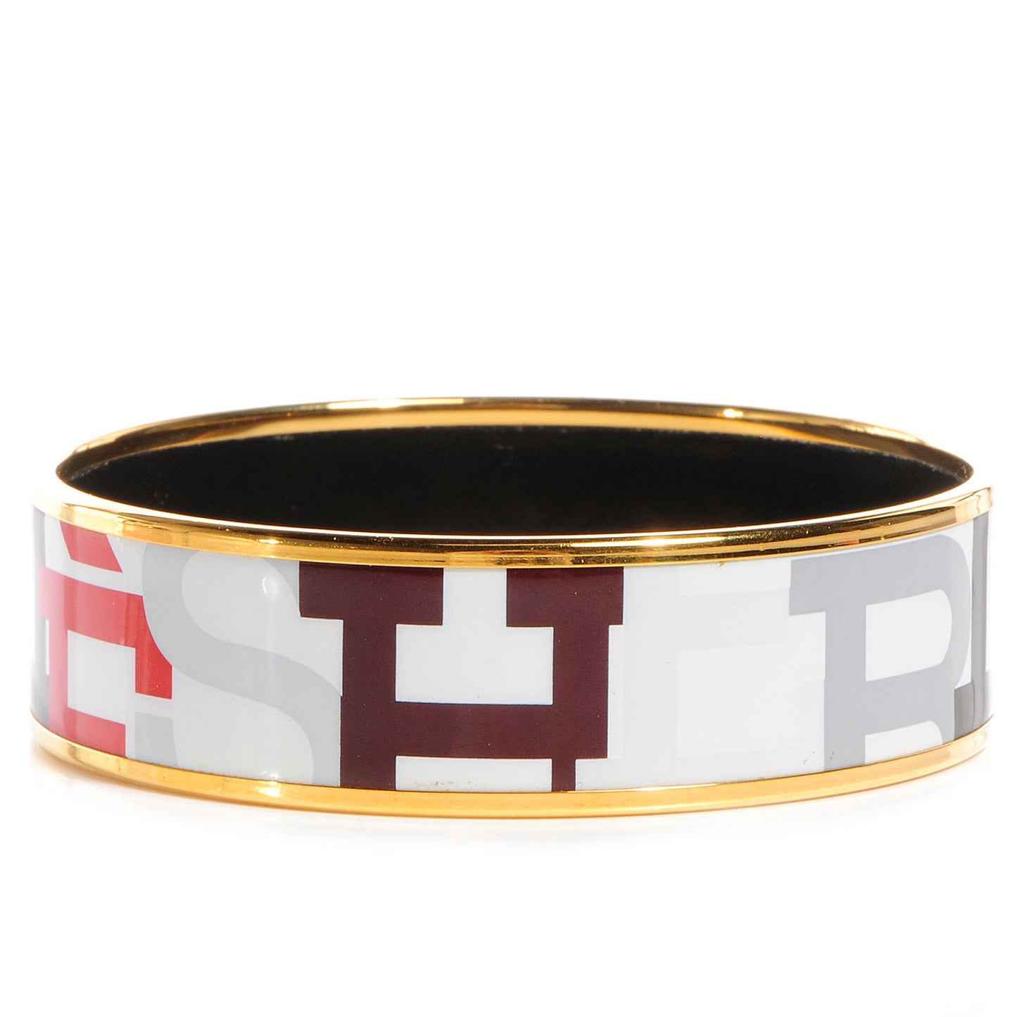 Enamel Printed Capitales Wide Bracelet 65