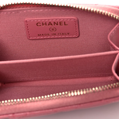 Chanel Caviar Quilted Zip Card Holder Pink 5 of 8