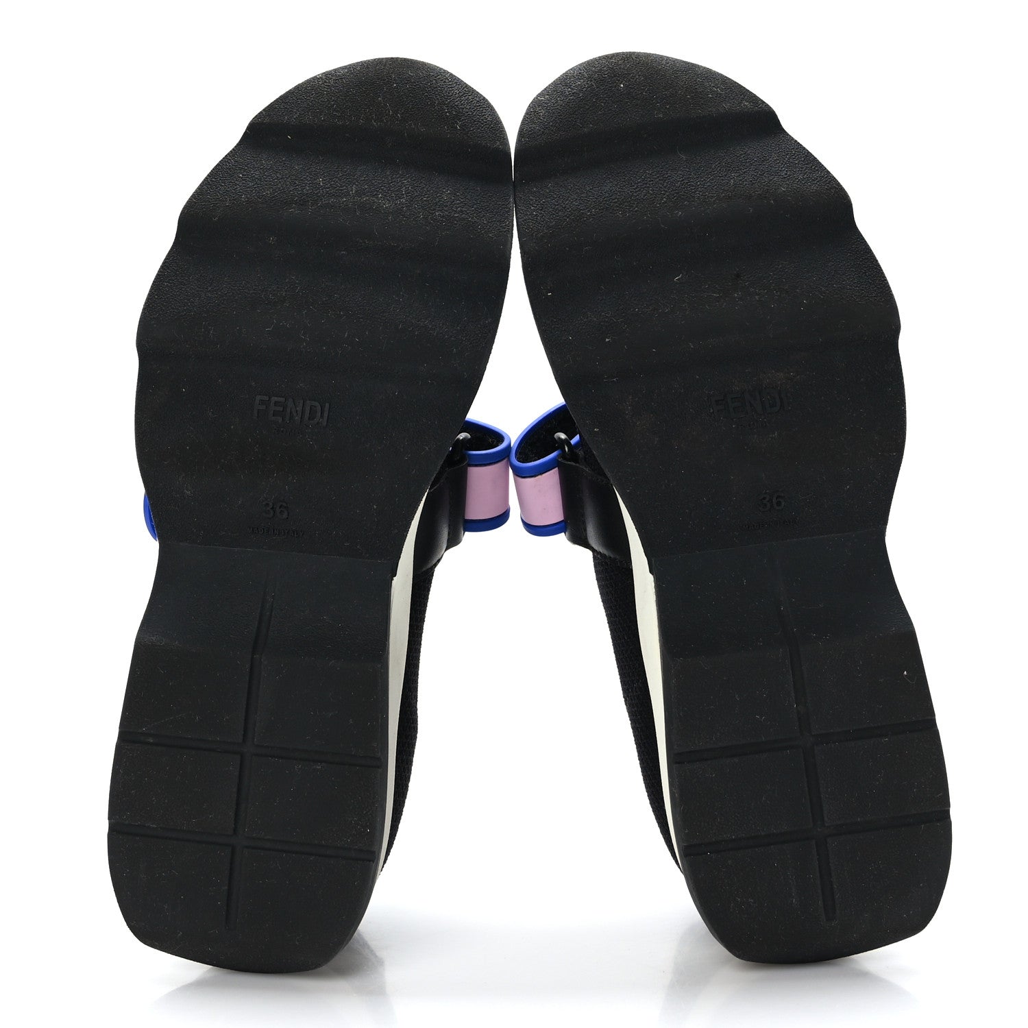 Fendi Stretch Yarn Stiff Band Rockoko Sneakers 36 Black Multicolor 5 of 7