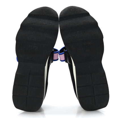 Fendi Stretch Yarn Stiff Band Rockoko Sneakers 36 Black Multicolor 5 of 7