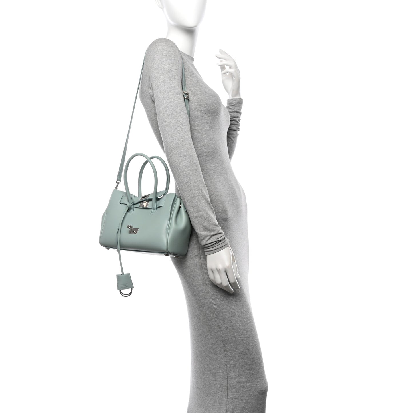 Smooth Calfskin Mini Bel Air Carry All Bag Mineral Green