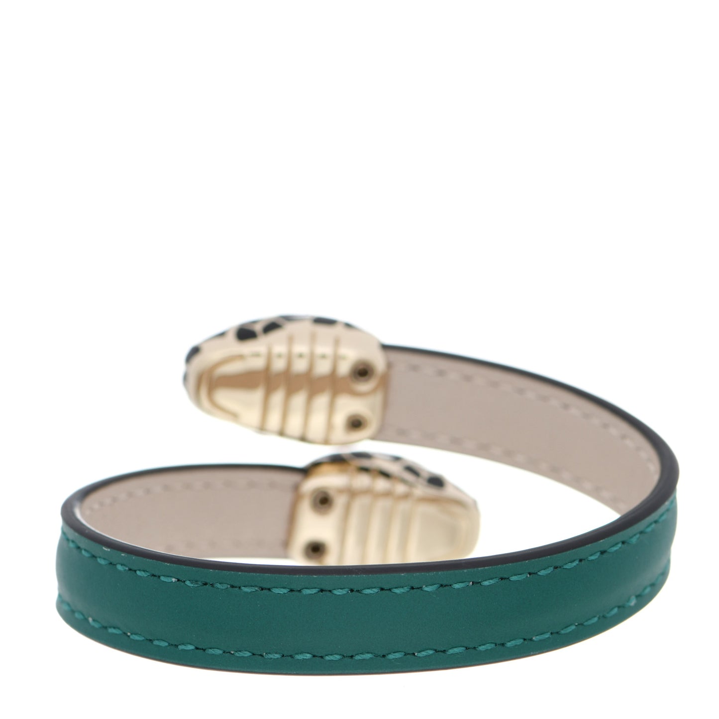 Calfskin Serpenti Forever Bracelet Emerald Green