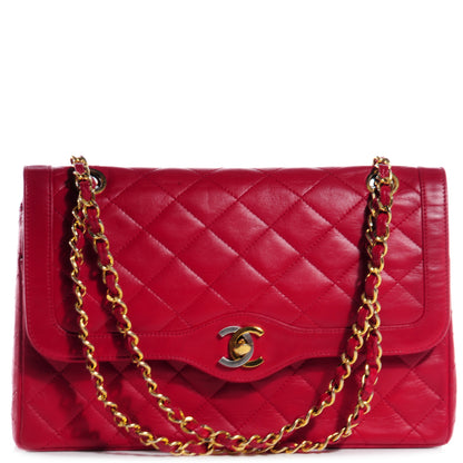 Chanel Lambskin Quilted Medium Double Flap Red 1 of 8