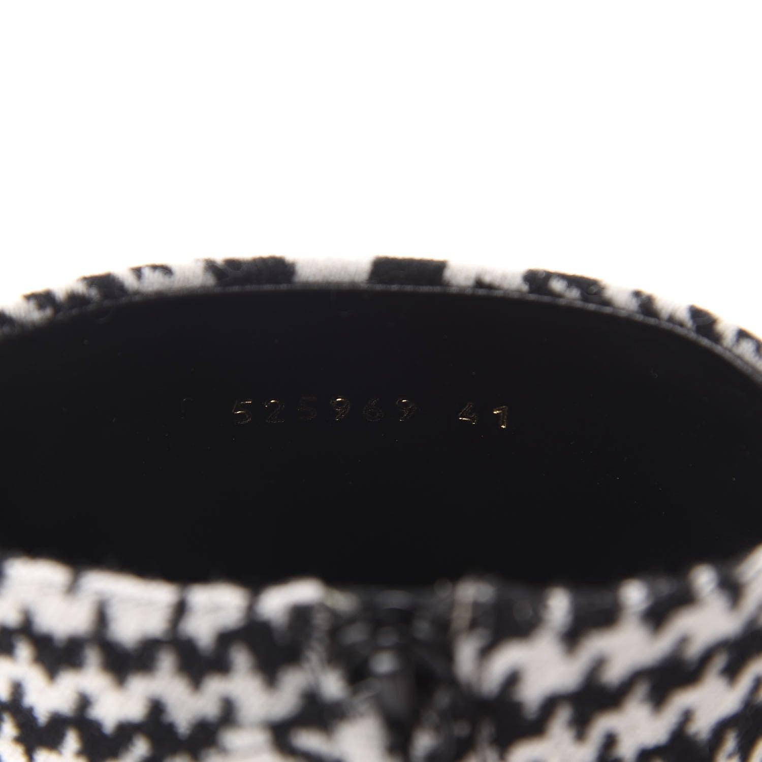 Balenciaga Wool Houndstooth BB Pointy Toe Ankle Booties 41 Black Ivory 9 of 10