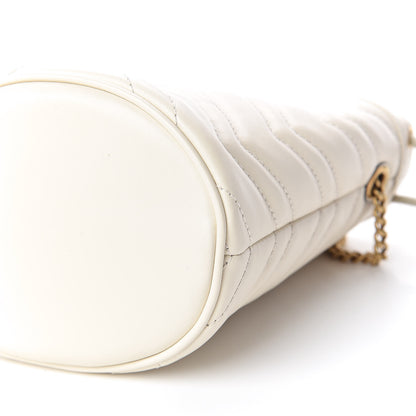 Gucci Calfskin Matelasse Mini GG Marmont 2.0 Bucket Bag White 6 of 11