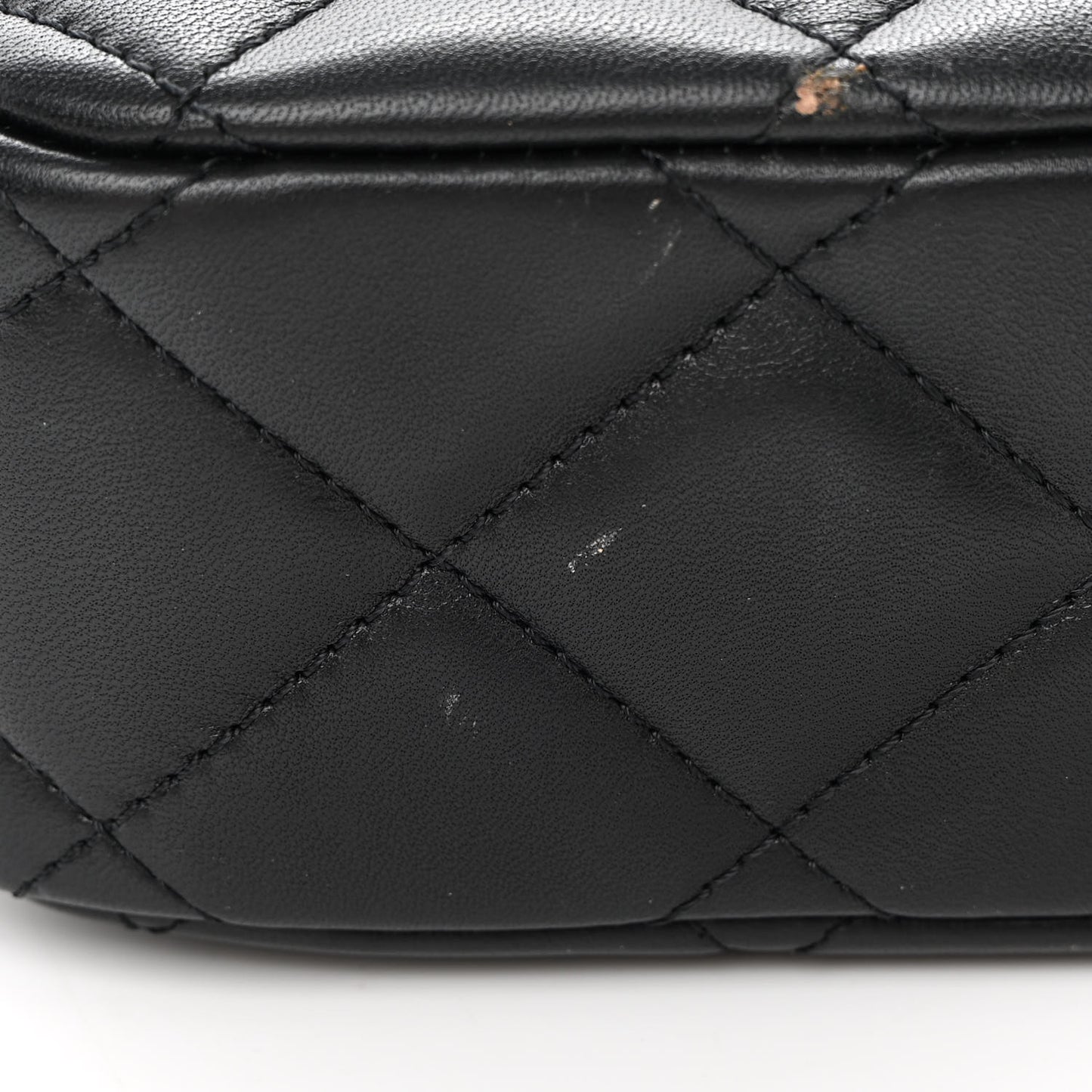 Lambskin Quilted Mini My Perfect Camera Case Black