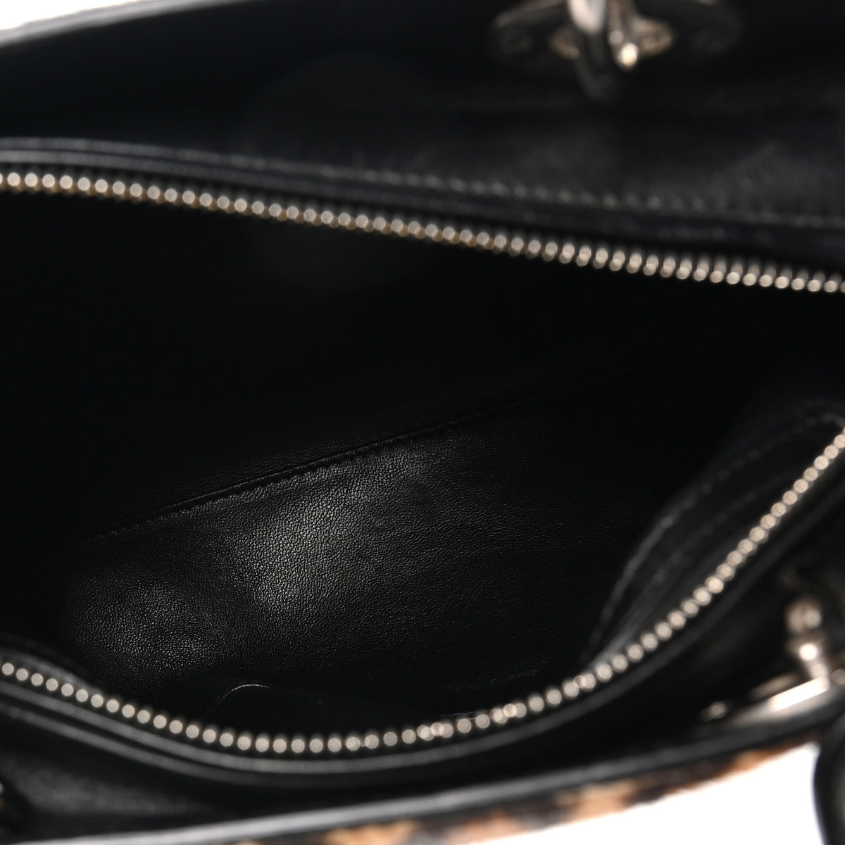 Pony Hair Leopard Print Medium Lady Dior