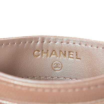 Chanel Iridescent Caviar Quilted Card Holder Beige 6 of 9