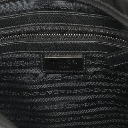 Prada Tessuto Nylon Saffiano Flat Messenger Bag Black 5 of 8