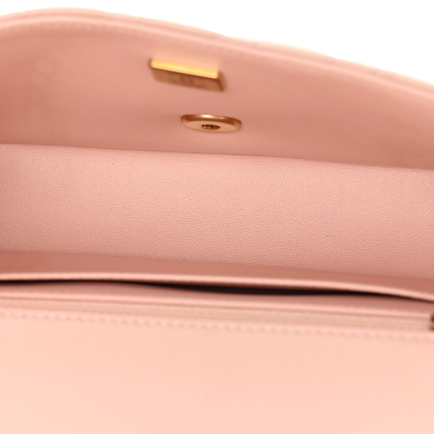 Lambskin Quilted Mini Strass On Top Flap Light Pink