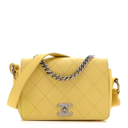 Chanel Calfskin Small Stitched Flap Yellow 1 of 10