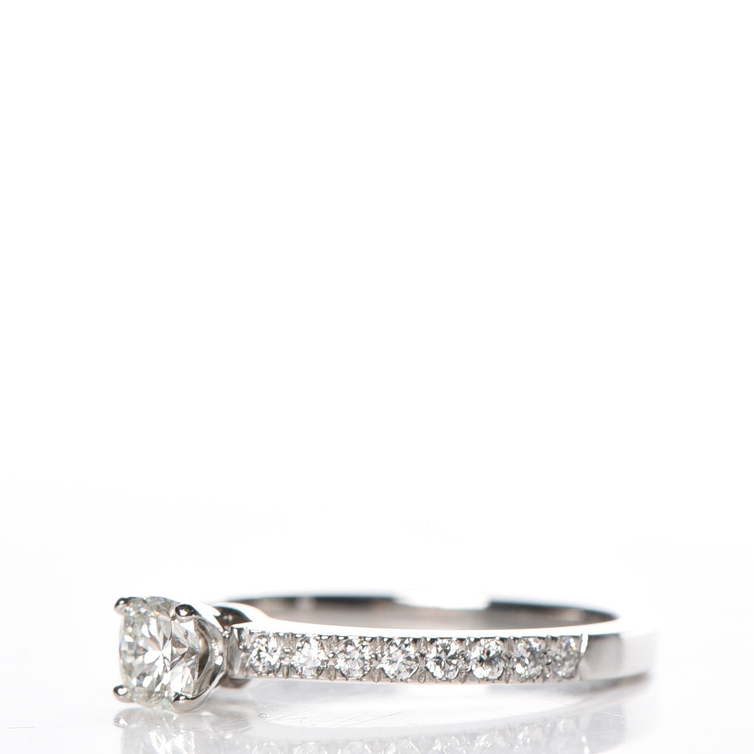 Tiffany Platinum Diamond .32ct Novo Ring 5.25 10 of 14