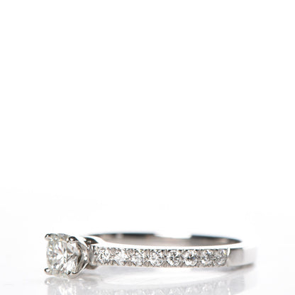 Tiffany Platinum Diamond .32ct Novo Ring 5.25 10 of 14