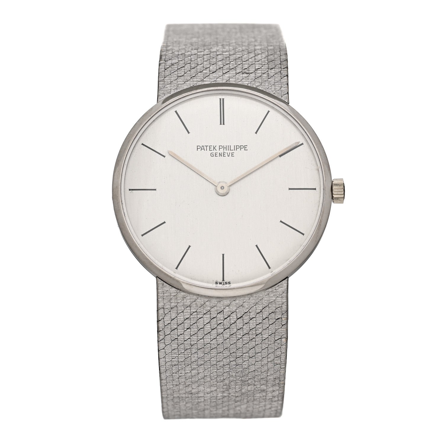 Patek Philippe 18K White Gold 30mm Calatrava Manual Winding Watch 3513/1 1 of 4