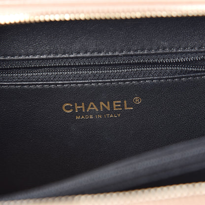 Chanel Caviar Quilted Medium CC Filigree Vanity Case Beige Black 6 of 11