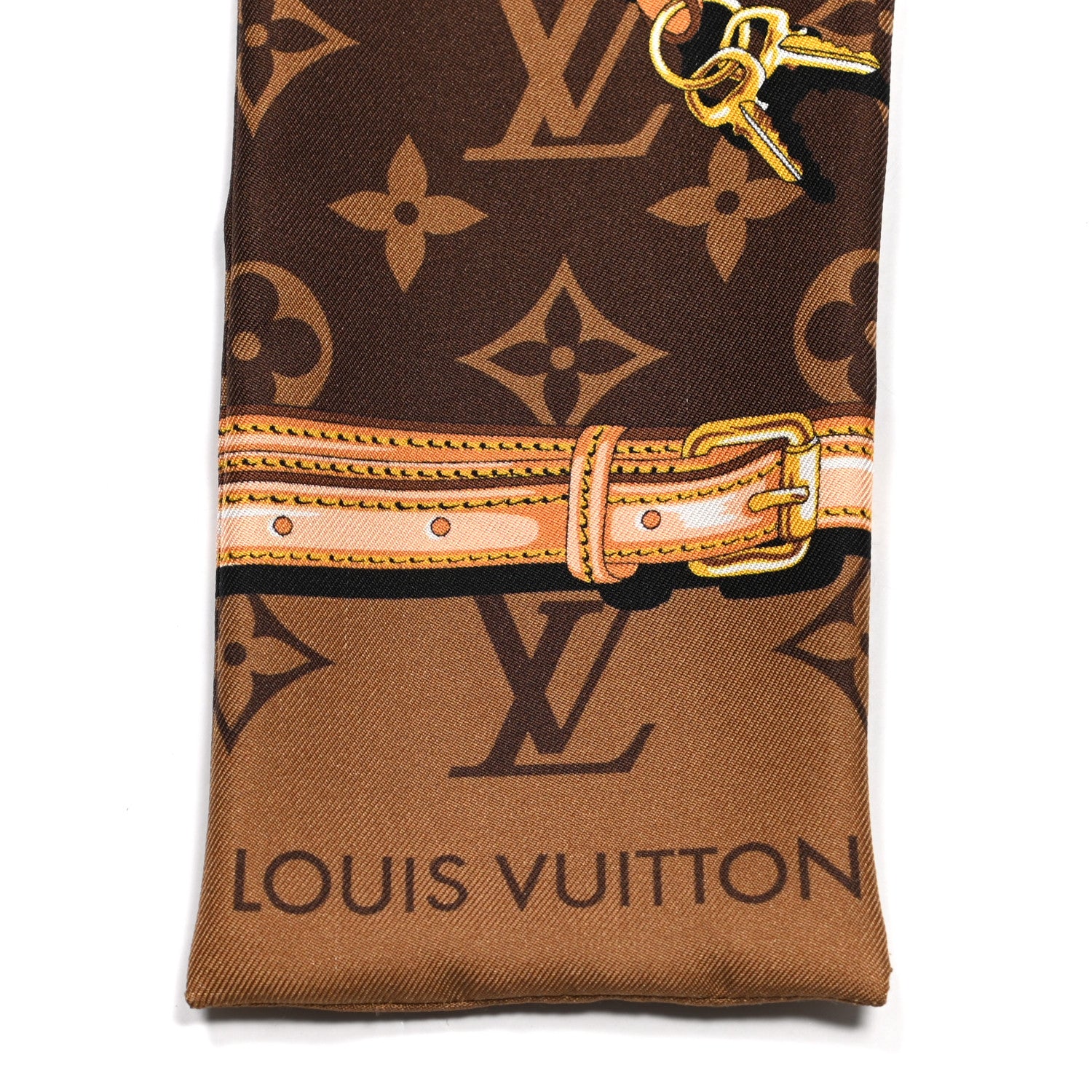 Louis Vuitton Silk Monogram Confidential Bandeau Brown 3 of 5