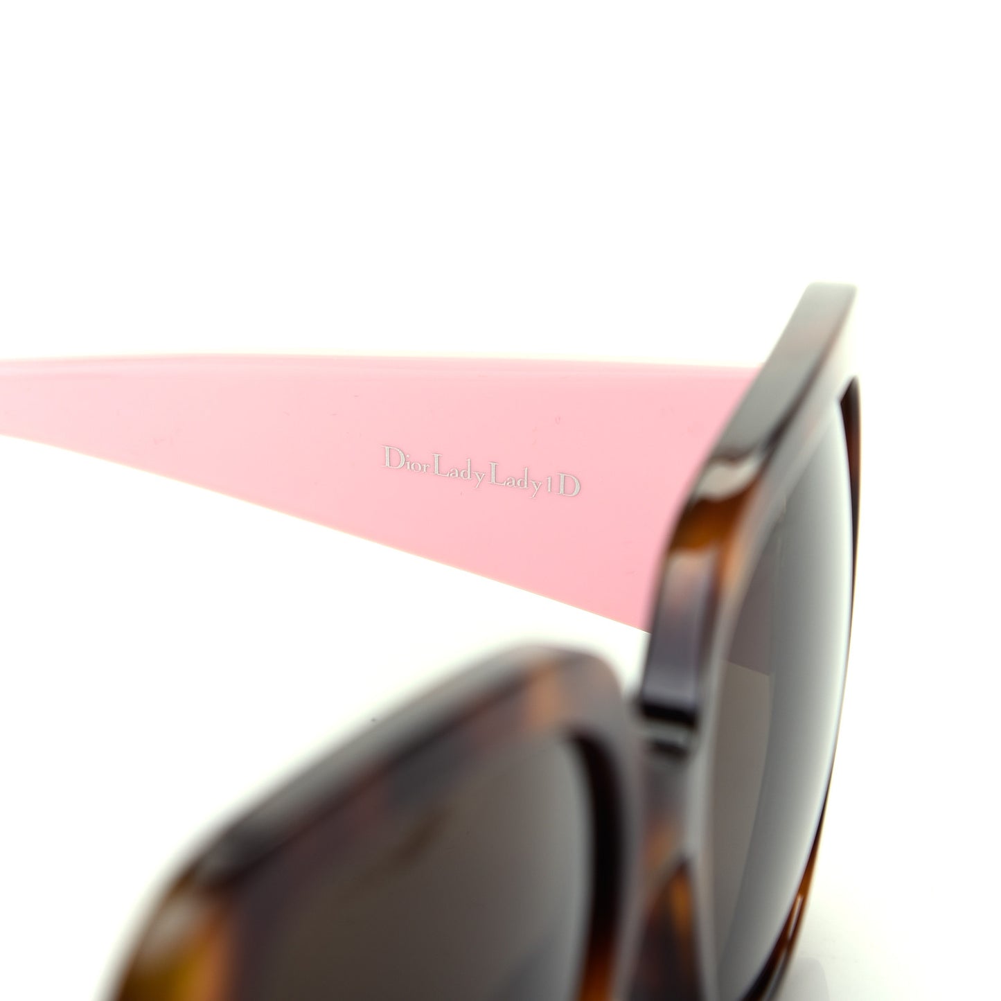 Resin Cannage Dior Lady Lady 1D Sunglasses Tortoise Pink