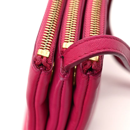 Celine Lambskin Small Trio Crossbody Bag Fuchsia 9 of 9