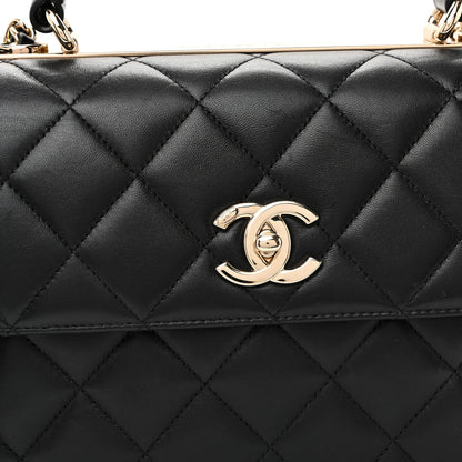 Chanel Lambskin Quilted Small Trendy CC Dual Handle Flap Bag Black 8 of 10
