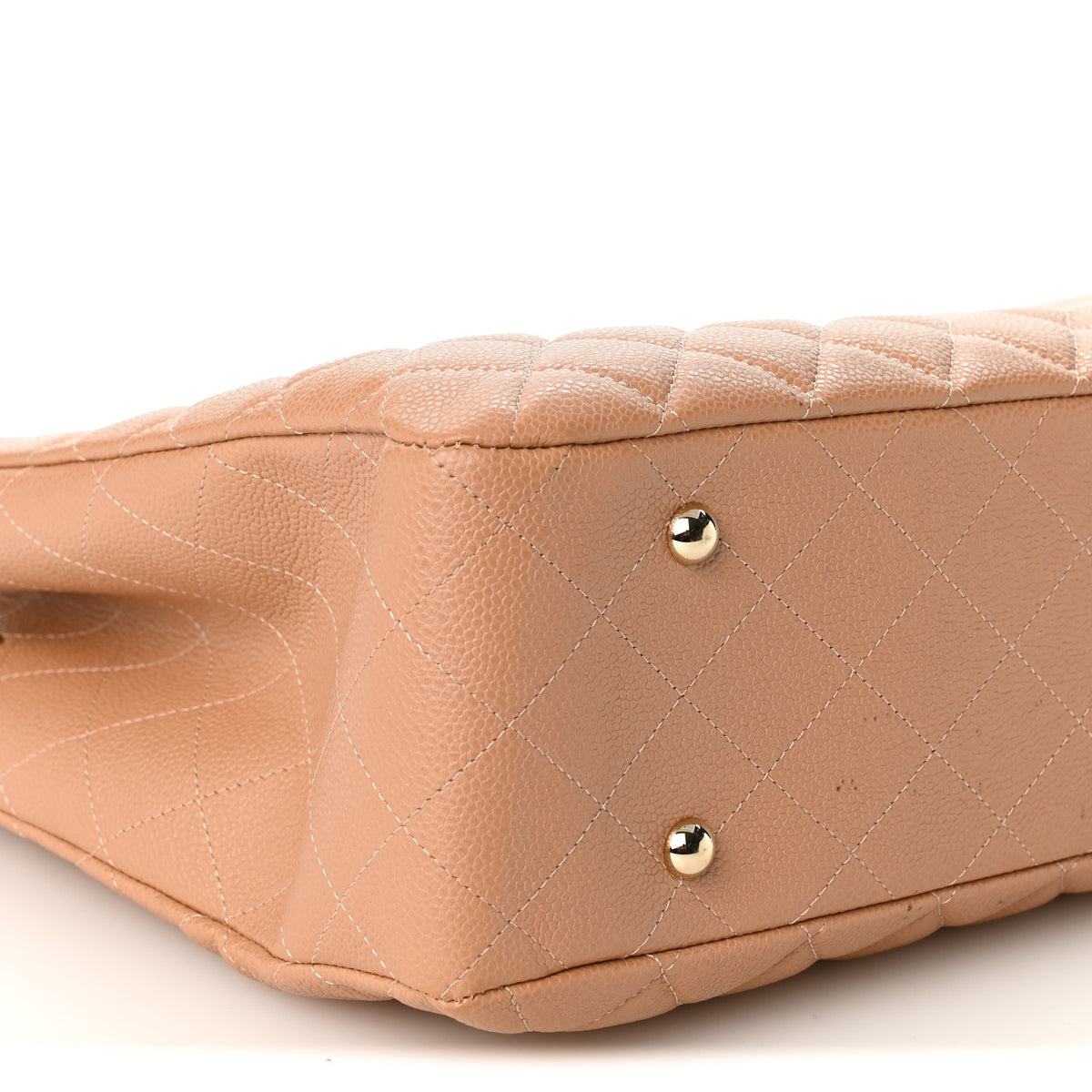 Chanel Caviar Quilted Large Classic Shopping Tote Dark Beige 9 of 10