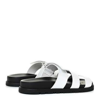 Hermes Calfskin Womens Chypre Sandals 35.5 White 4 of 10