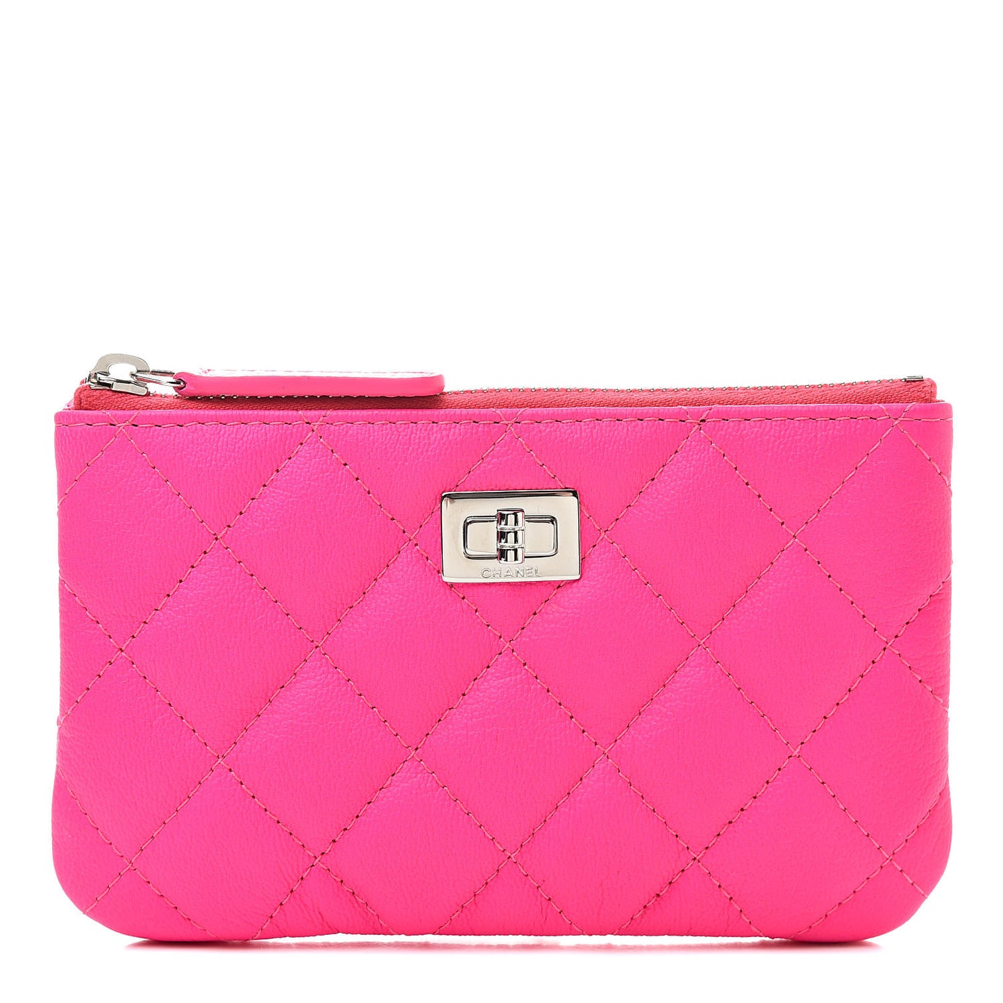 Goatskin Quilted Small Reissue Cosmetic Case Pink