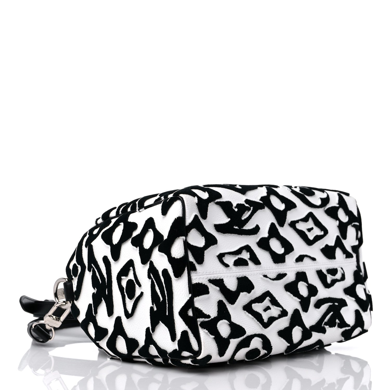 Louis Vuitton X UF Tufted Monogram Speedy Bandouliere 25 White Black 4 of 10