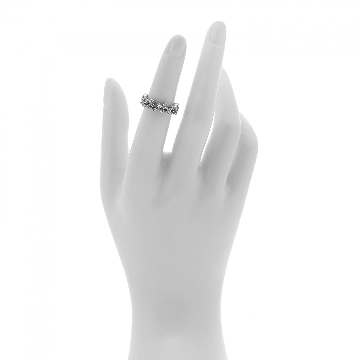 Platinum Diamond Bubble Band Ring 48 4.5