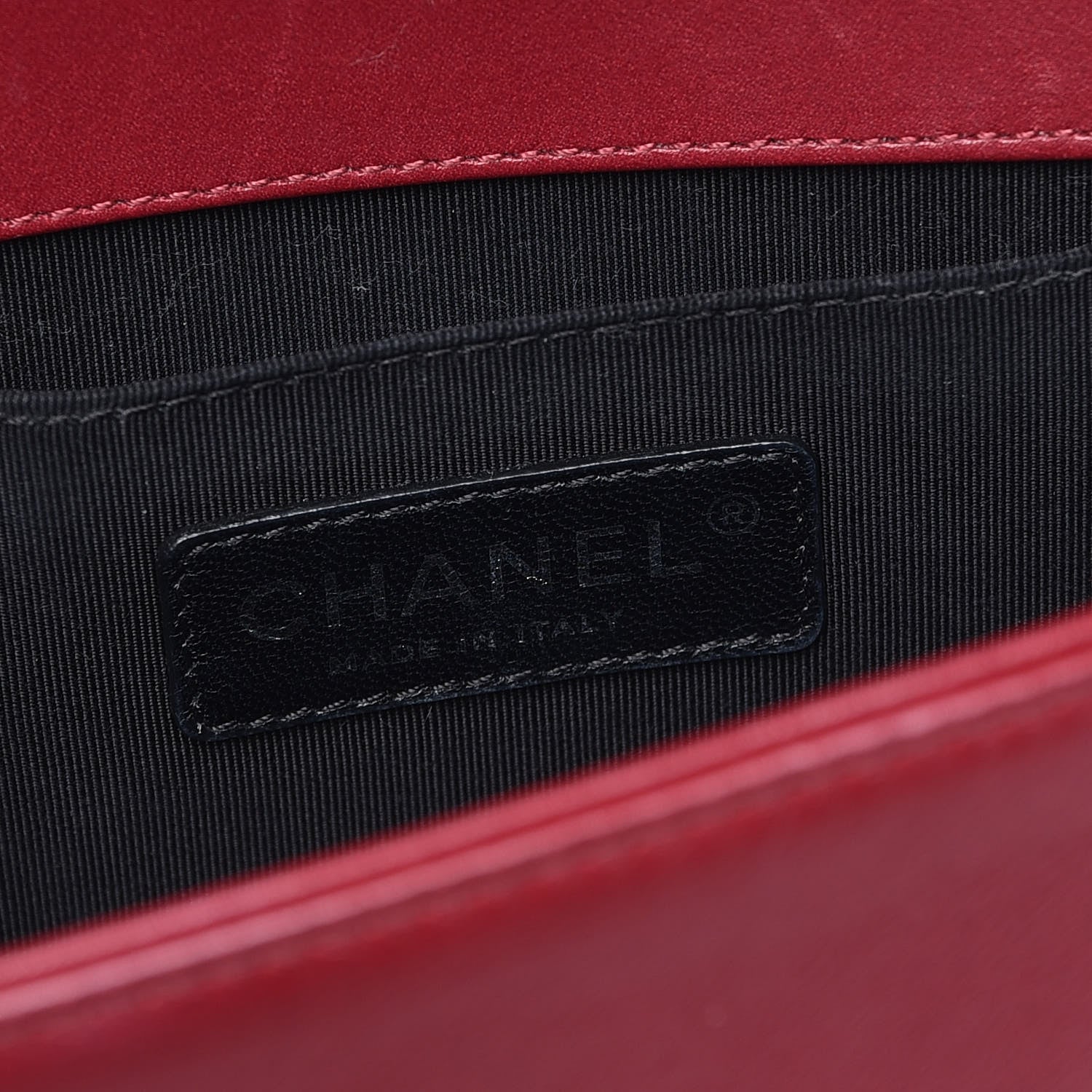 Chanel Calfskin Chevron Quilted Medium Chain Boy Flap Red 6 of 10