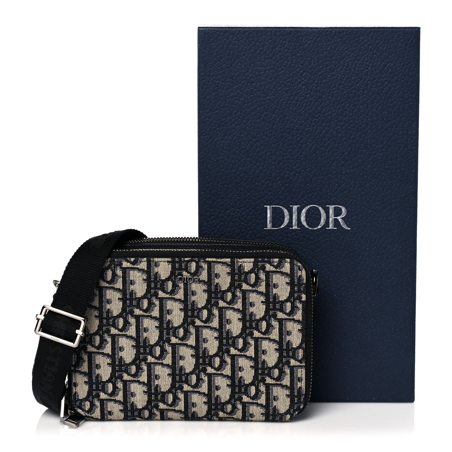 Christian Dior Oblique Pouch Navy Blue 15 of 15